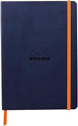 Rhodia Rhodiarama Flexible Notebook A5 Midnight Blue Dotted 160p Clairefontaine