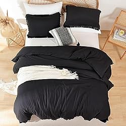 Smoofy Black Comforter Set Full Size 3 Pcs Boho