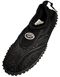 Women's Wave Water Shoes Pool Beach Aqua Socks,Yoga, Exercise (10, Black/Black)