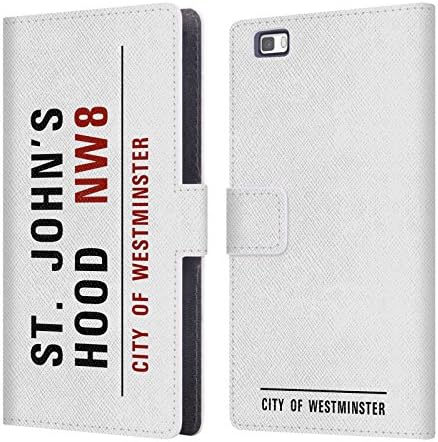 Official City Of Westminster St John Wood Street Signs 3 Leather Book Wallet Case Cover For Huawei P8lite / ALE-L21