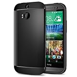 HTC One M8 Case, Spigen® [Non Slip] [AIR CUSHION] HTC One M8 Case Protective [Slim Armor] [Smooth Black] Air Cushioned Non Slip SF Coated Dual Layer Protective Case for The All New HTC One / HTC One M8 / HTC One 2 / HTC One 2014 (2014) - Smooth Black (SGP10813)