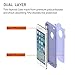 iPhone 6 Cases, Vogue Shop 2in1 Hybrid Hard PC Cover and Inner Soft Silicone Corner Protection High Impact Defender Combo Shell Case for iPhone 6 4.7 inch (purple)