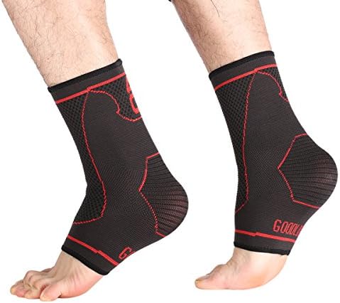 JIEXING Copper Compression Ankle Brace for Plantar Fasciitis Support,Injury Recovery,Ideal for Running,Jogging,Walking,Hiking Sports-Wear Anywhere