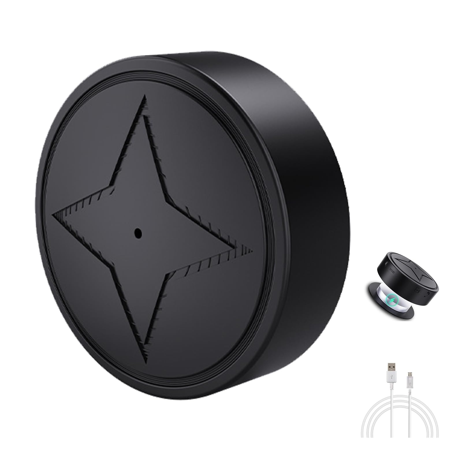 Flashstar GPS Tracker Strong Magnetic Car Vehicle Tracking Anti-Lost, 2023 New Multi-Function GPS Mini Locator, Monitoring, Automatic Recording/Voice Activated Callback with App, for Vehicles (1)