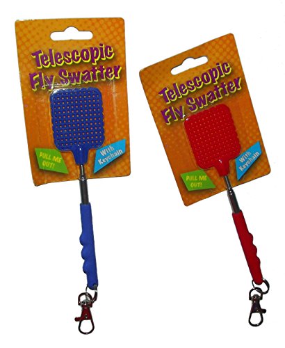 Island Dogs Telescopic Fly Swatter Keychain Assorted (Includes 1; styles vary)