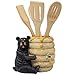 Decorative Black Bear in a Beehive Honey Pot Countertop Utensil Holder Crock Display Stand Table Statue for Cabin or Rustic Lodge Decor and Gourmet Kitchen Decorations As Housewarming Gifts