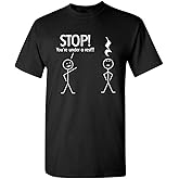 Stop You're Under A Rest Funny Tee Novelty Music Humor Shirt | Cool Funny T-Shirts | Graphic Novelty Sarcastic T Shirt
