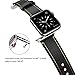 Mkeke Compatible Apple Watch Band 42mm Genuine Leather iWatch Bands 42mm Black