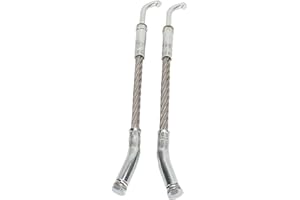 Ice Scratchers for Snowmobiles 2.5in Track Universal Kit 1201 DF Replacement Set with Carbide Wire Rope 2 Pack