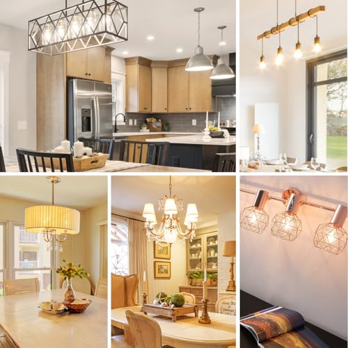 ANWIO 6 × 5.5 W LED Filament Bulb, Equivalent to a Power of 60 W, Warm Light LED Bulb with E14 Base, 806 Lumens, 2700 K Warm White, Retro Style G45 Bulb, Non-Dimmable.