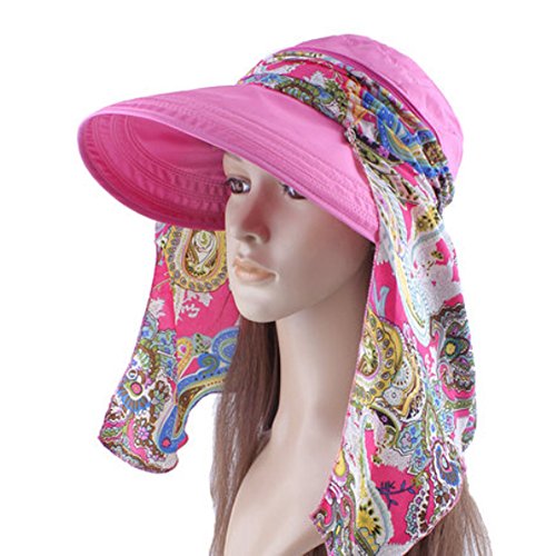 Women's Multifunctional Adjustable Sun Hat (Rose Red)