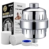 Homspal 10-Stage Shower Water Filter with 2 Cartridges - For Any Shower Head and Handheld Shower - Removing Chlorine, Heavy Metals and Sulfur Odor from Water