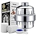 Homspal 10-Stage Shower Water Filter with 2 Cartridges - For Any Shower Head and Handheld Shower - Removing Chlorine, Heavy Metals and Sulfur Odor from Water