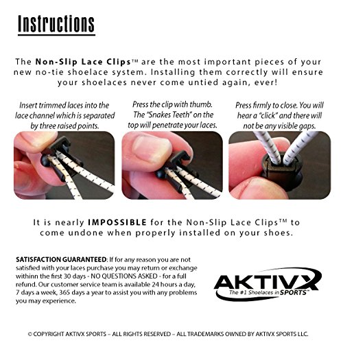 Aktivx Sports Laces No Tie Elastic Shoelaces That Lock Replacement