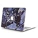 Lykoko Marble Design Plastic Hard Case with Keyboard Cover for MacBook Air 13 Inch (Models: A1369 and A1466) (Deep Blue)