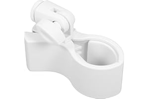 EXHUMKY Microphone Clip with Large Spring Clamp and 3/8 Adapter Screw, White Mic Holder for Mic Stand and