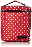 JuJuBe Fuel Cell Reusable/Insulated Bottle Bag and Lunchbox, Onyx Collection - Black Ruby - Red/White Polka Dots