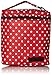 JuJuBe Fuel Cell Reusable/Insulated Bottle Bag and Lunchbox, Onyx Collection - Black Ruby - Red/White Polka Dots