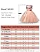 NNJXD Girl Flower Sequin Princess Tutu Tulle Baby Party Dress Size (160) 7-8 Years Pink
