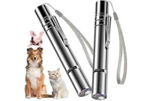 Antye Cat Toys Laser Pointer for Cats Indoor 2 Pack Rechargeable 7 Adjustable Patterns Lazer Red Dot for Cats Fun Playing Exercise