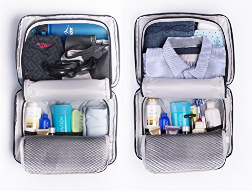 QingWing 2 Pezzi Borse da Toilette Trasparente, PVC Beauty Wash Bag Impermeabile, Borsa Cosmetici da Viaggio Portatile, Borsa Cosmetici da Viaggio Ampia Capacità, per Bagno, Piscina, Aereo (Nero