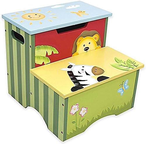 Sunny Safari Kids Step Stool, Give Your Child A Boost While Also Adding Cute Occasional Seating To A Bedroom Or Play Room