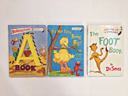 Three Bright and Early Books for Beginning Beginners Dr. Suess Set: The Foot Book, Berenstains' A, It's Not Easy Being Big!