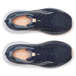 Saucony Women's Guide 18 Sneaker, Navy/Apricot, 8