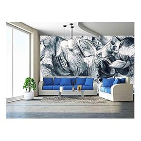 Wall26 - Black Brush Stroke Wall Mural - Removable Wall Decor - 100x144 inches