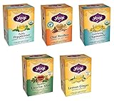 YOGI TEA,5 Flavor variety pack(Pack of 5-16 ct. per box)