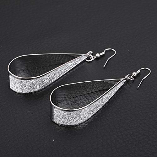 Fashion Women's Silver Crystal Scrub Water Drop Dangle Earrings Party Jewelry Gift