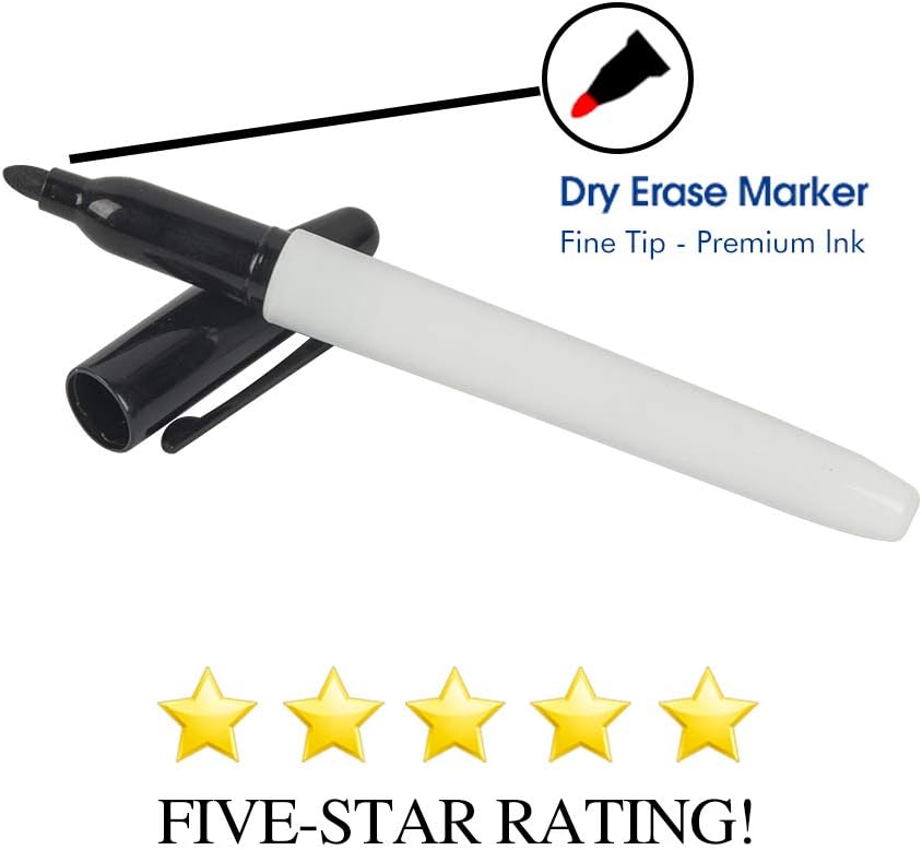 Grope Dry Erase Lapboard Portable Learning Board, Double Sided, Lined/Plain Writeboard Mini Lapboards with Black Marker for Students 9x12 inches Set of 1 : Office Products