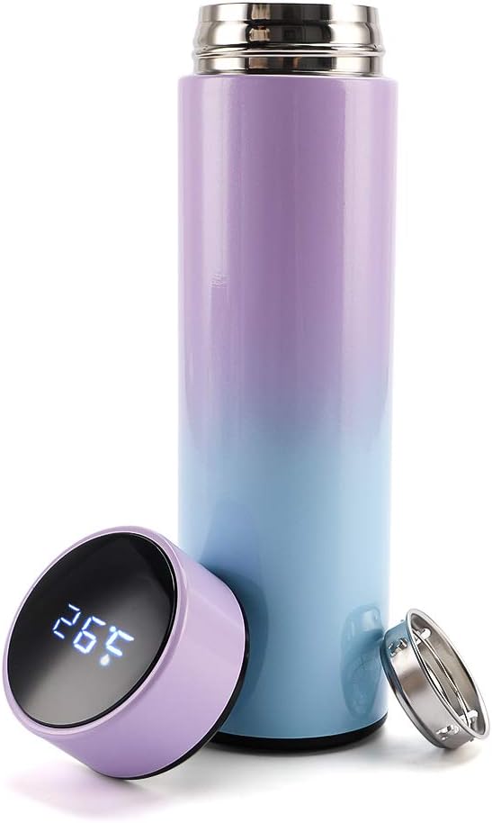 Smart Thermos with Temperature Display Double Wall Vacuum