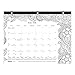 Blueline 2017 Academic Monthly Coloring Mini Desk Pad, Botanica, August to July, 11 x 8.5 inches (CA2917211-17)