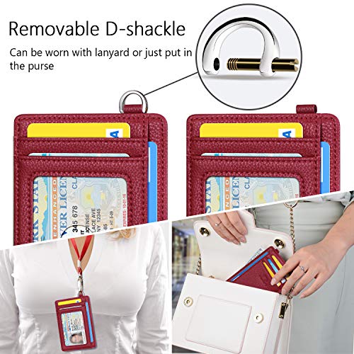 FurArt Slim Minimalist Wallet, Front Pocket Wallets, RFID Blocking, Credit Card Holder with Disassembly D-Shackle