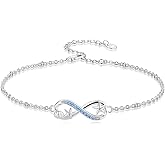 Midari 925 Sterling Silver Bracelets Anklets for Women Sea turtle/Sunflower/Sea Shell Starfish/Sun/Dolphin/Dragonfly/Wave Adjustable Summer Jewelry Gifts