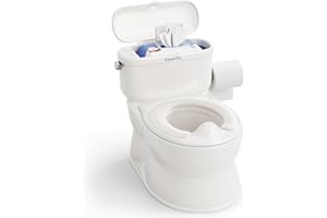CheerTry 2-in-1 Toddler Potty Training Toilet - with Detachable Training Seat, Realistic Flushing Sound for Boys & Girls Ages 1-3 with Wipes Storage, Toilet Paper Holder