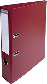 Exacompta Prem'Touch PVC Lever Arch File 320x290mm 2 Rings A4 Burgundy