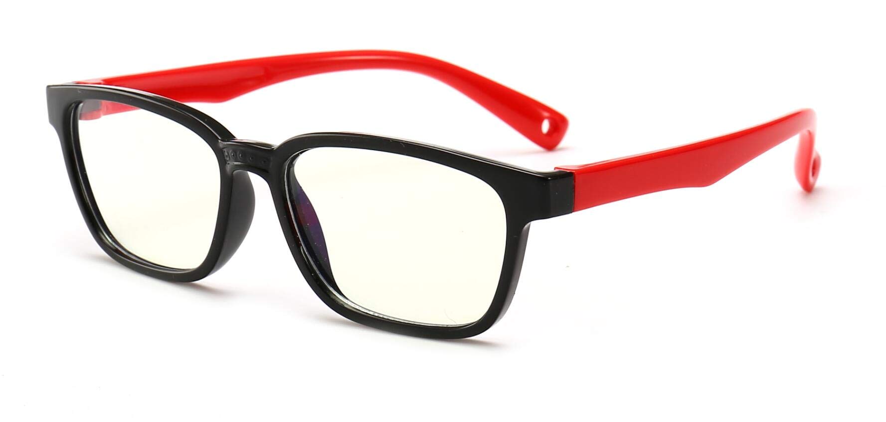 Anti Blue Light Glasses for Kids Computer Glasses,UV Protection Anti Glare Eyeglasses Computer Glasses Video Gaming Glasses for Children (Black-red) — image 1
