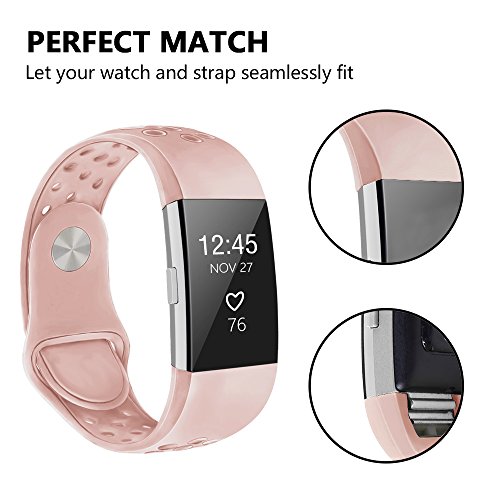 image for iGK Silicone Replacement Bands Compatible for Fitbit Charge 2, Adjusta