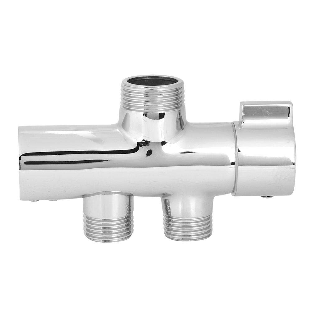 ViaGasaFamido Bathroom Shower Diverter Switch Water Separator Valve with G1/2" Copper Connection for Shower Head Flow Control