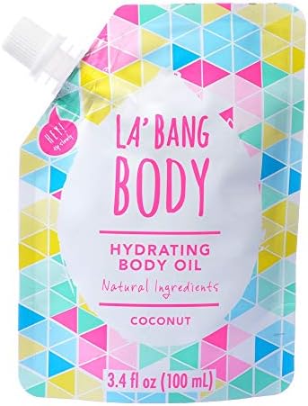 La Bang Body Nourish Me Coconut Hydrating Body Oil - Natural Vegan Ingredients - 3.4 Fl. Oz./100ml