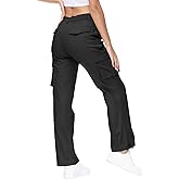 Gopune Women's Hiking Cargo Pants Lightweight Outdoor Travel Work Casual Cotton Pants with 7 Pockets