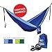 Single or Double Parachute Hammock – SLEEP LIKE A BABY Lightweight for Camping, Hiking, Backpacking, Backyard Adventures - FREE HANGING STRAPS - by Fox Run Outfitters