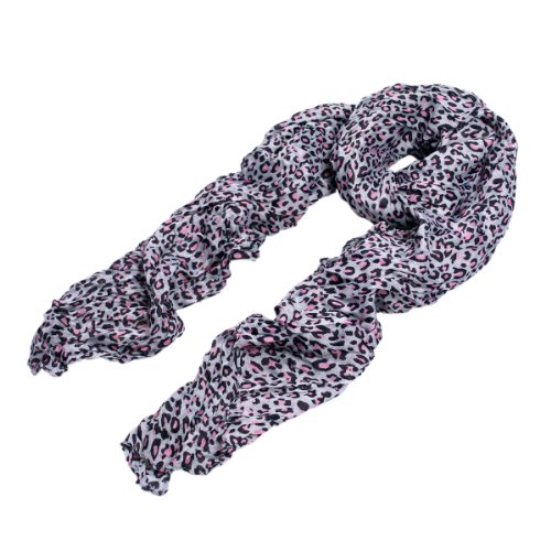 Premium Classic Leopard Animal Print Fashion Scarf, Pink