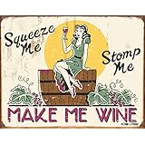 Desperate Enterprises Moore - Make Me Wine Tin Sign, 16" W x 12.5" H