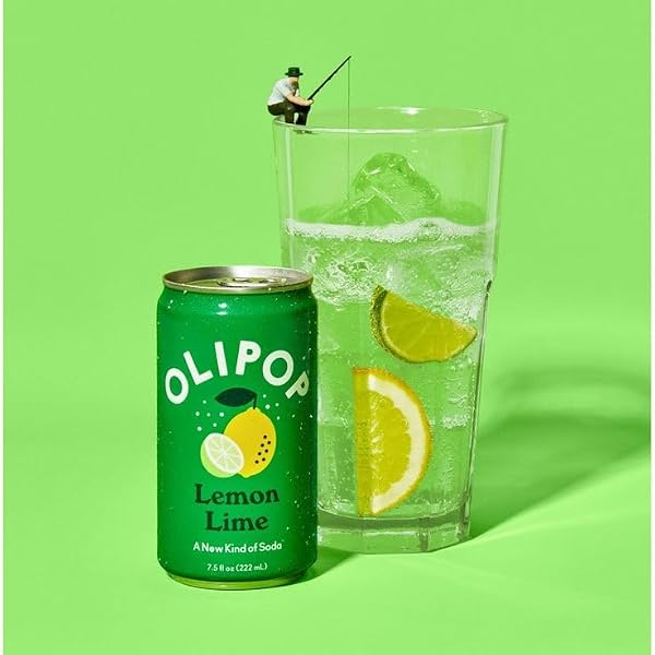 OLIPOP LEMON LIME PREBIOTIC SODA SGL, 12 FZ
