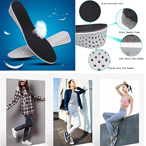 Height Increasing Shoe Insole(EU 35-43), Memory Foam Total Length Height Increase Invisible Insole Increase Heel Inserts Lift Insoles Height Increasing Insoles (2 cm)