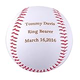 GP Personalized Baseball Gifts Engraved Ring Bearer Baseball for Custom Baby Announcement Gift