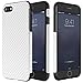 BASSTOP 4.7-Inch Super-Slim Anti-Slip Grip Carbon Fiber Hybrid Rubberized Full Body Protector Cover Premium Flexible Soft TPU Case for Apple iPhone 7 - White 4.7